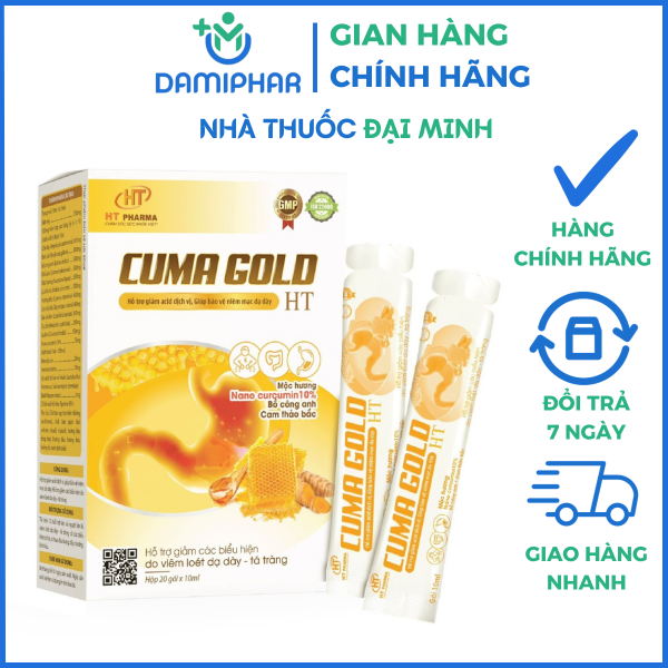 Gel Dạ Dày Cuma Gold HT Hộp 20 Gói - Hỗ trợ Bảo Vệ Dạ Dày -