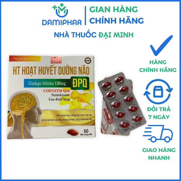 HT Hoạt Huyết Dưỡng Não ĐPQ Hộp 60 Viên -