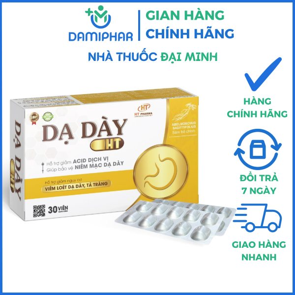 Dạ Dày HT Hộp 30 Viên - Hỗ Trợ Dạ Dày, Đại Tràng -