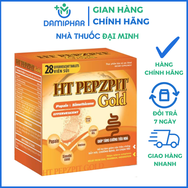 Viên Sủi HT Pepzpit Gold Fresh Life Hộp 40 Viên - Hỗ Trợ Tăng Cường Tiêu Hóa Khỏe Mạnh -