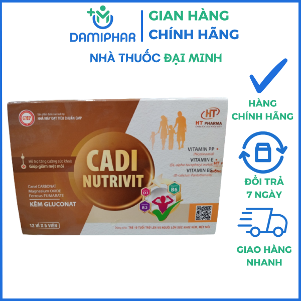 Vitamin Tổng Hợp Cadi Nutrivit Hộp 60 Viên