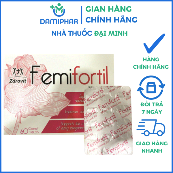 Bổ Trứng Femifortil Hộp 60 Viên -