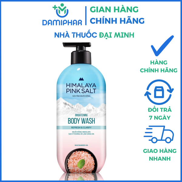 Sữa Tắm Muối Hồng Himalaya Pink Salt Tươi Mát Và Sảng Khoái Refresh & Clarify Lọ 500g -