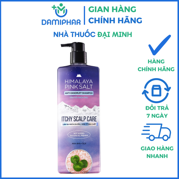 Dầu Gội Himalaya Pink Salt Muối Hồng Da Đầu Ngứa Ngăn Rụng Tóc Soft & Silky Lọ 650ml -