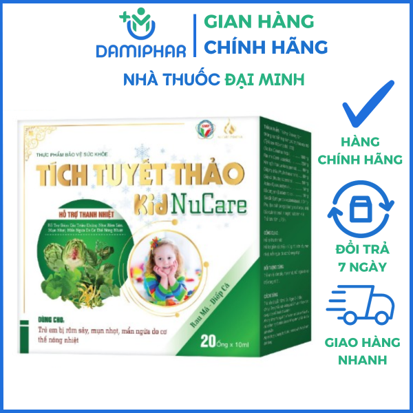 Siro Tích Tuyết Thảo Kid Nucare Hộp 20 Ống -