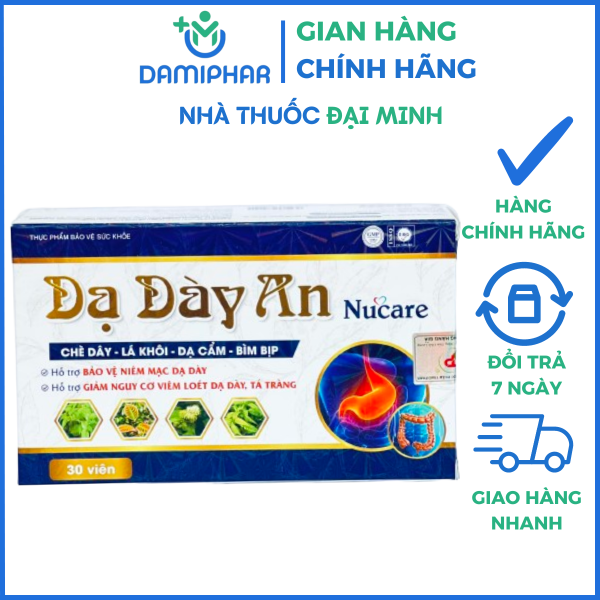 VIÊN UỐNG DẠ DÀY AN NUCARE LỌ 30 VIÊN