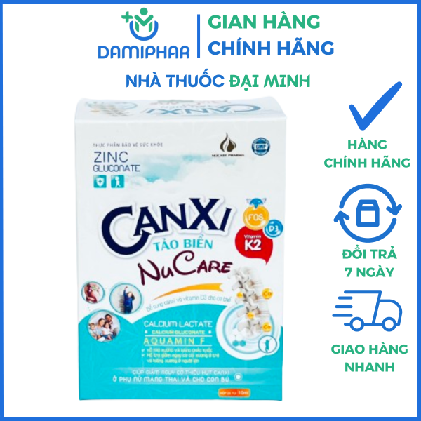 Canxi Tảo Biển Nucare Hộp 20 Gói - Bổ Sung Canxi Cho Trẻ, Tăng Chiều Cao Cho Trẻ