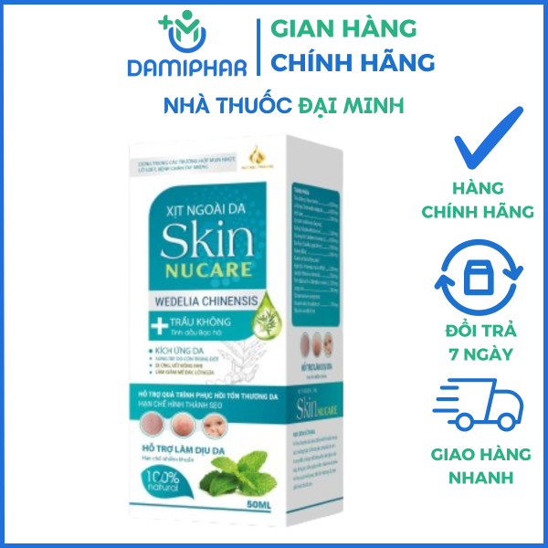 Xịt Ngoài Da Skin Nucare Lọ 50ml - Giảm Viêm Da, Mụn Nhọt, Lở Loét