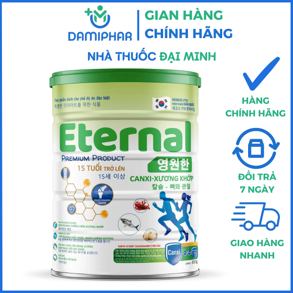 Sữa Eternal Canxi Xương Khớp Lon 850g - Sữa Xương Khớp Tốt Người Cao Tuổi