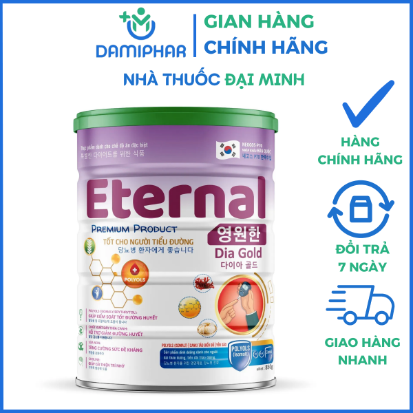 Sữa Eternal Dia Gold Lon 850g -  Sữa Tốt Dành Cho Người Tiểu Đường