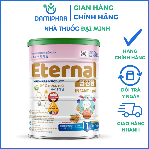 Sữa Eternal Số 1 INFANT Lon 850g (Cho Trẻ 0-12 Tháng) - Hỗ Trợ Tiêu Hóa, Phát Triển Não Bộ