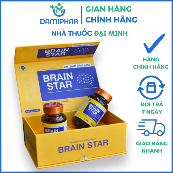 Hoạt Huyết Thông Mạch BRAIN STAR Hộp 60 Viên - Tăng Cường Tuần Hoàn Não và Hỗ Trợ Giấc Ngủ - Hình ảnh 3