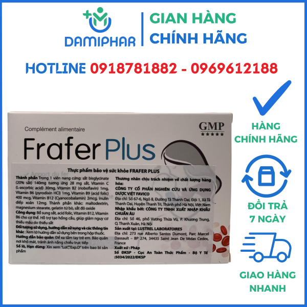 Frafer Plus Hộp 30 Viên - Sắt HỮU CƠ dành cho Bà Bầu, Mẹ Cho Con Bú - Hình ảnh 2