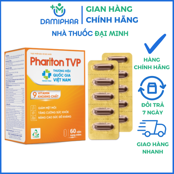 Vitamin Tổng Hợp Phariton TVP Hộp 60 Viên -