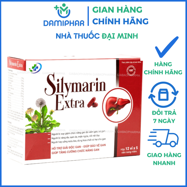 Bổ Gan Silymarin Extra Hộp 60 Viên - Giải Độc Gan, Bảo Vệ Gan, Tăng Cường Chức Năng Gan -