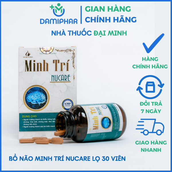 Minh Trí Nucare Lọ 30 Viên - Tăng Cường Trí Nhớ, Giảm Đau Đầu, Hoa Mắt, Chóng Mặt - Hình ảnh 2