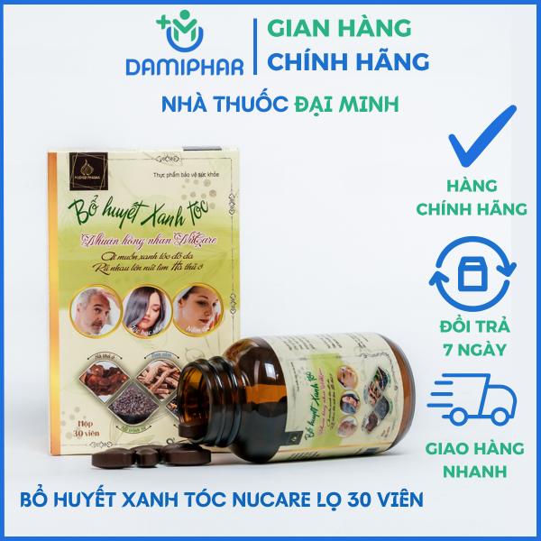 Bổ Huyết Xanh Tóc Nucare Hộp 30 Viên -