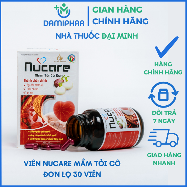 VIÊN UỐNG NUCARE MẦM TỎI CÔ ĐƠN - Hộp 90 viên