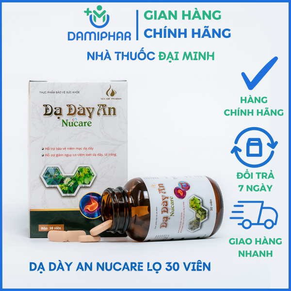 VIÊN UỐNG DẠ DÀY AN NUCARE LỌ 30 VIÊN - Hình ảnh 2