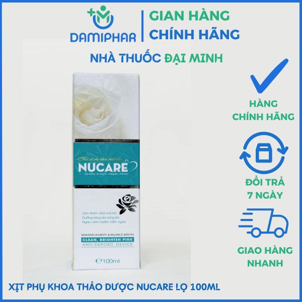 XỊT PHỤ KHOA THẢO DƯỢC NUCARE - Lọ 100ml