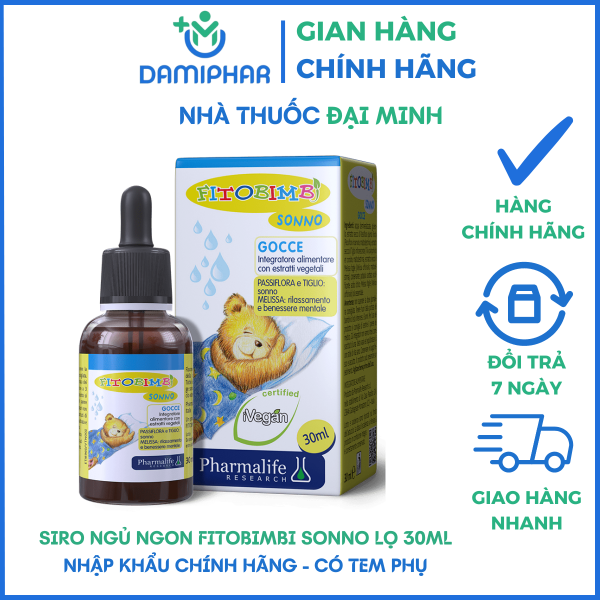 Siro Fitobimbi Sonno Lọ 30ml - Siro Gấu Ngủ Ngoan Nhập Khẩu Italy -