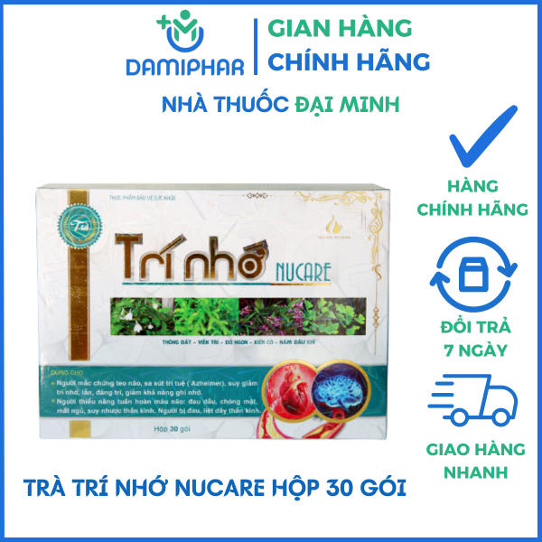 TRÀ TRÍ NHỚ NUCARE HỘP 30 GÓI - Hộp 30 gói