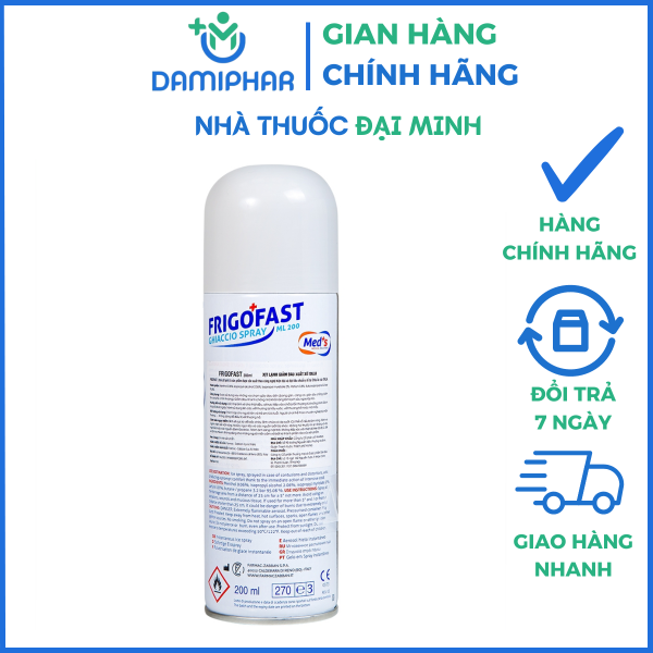 Xịt Lạnh Frigofast Spray Lọ 200ml - Làm Lạnh, Giảm Đau Tức Thì - Hình ảnh 2