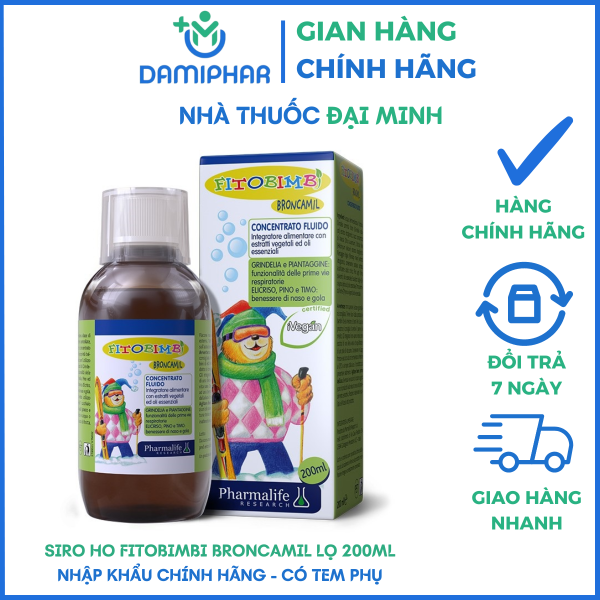 Siro Ho Fitobimbi Broncamil Lọ 200ml - Hỗ Trợ Giảm Ho -