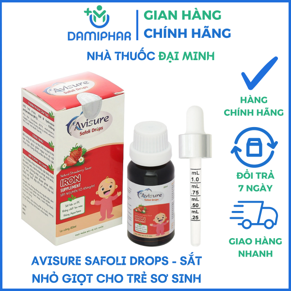 Sắt Avisure Safoli Drops Lọ 20ml -