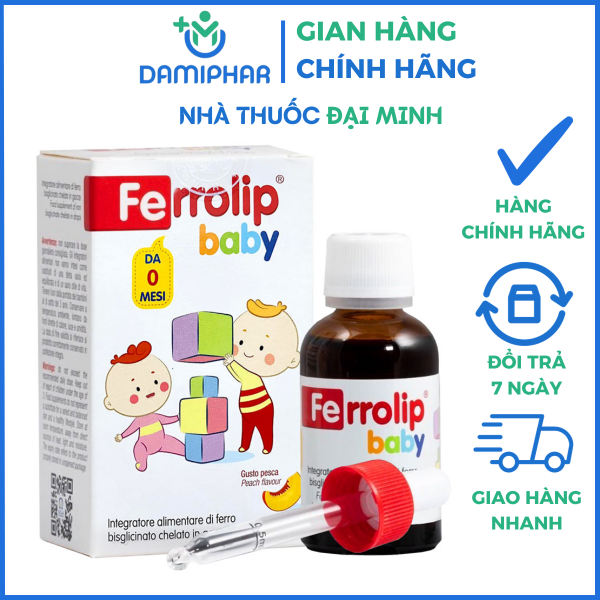 Sắt Ferrolip Baby Lọ 30ml – Sắt Hữu Cơ Cho Bé -