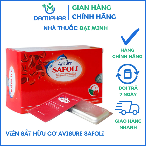 Avisure Safoli Hộp 30 Viên - Sắt Hữu Cơ Dành Cho Phụ Nữ Mang Thai - Hình ảnh 2