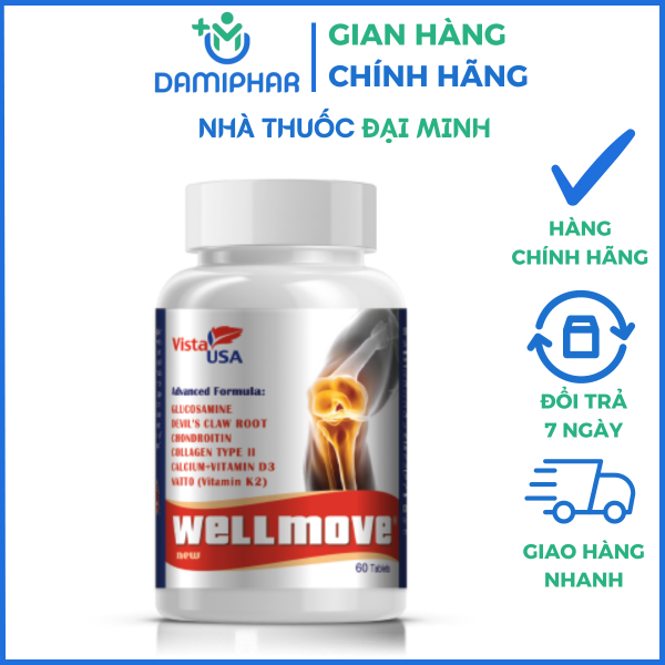 VIÊN UỐNG BỔ KHỚP WELLMOVE VISTA USA - Lọ 60 viên