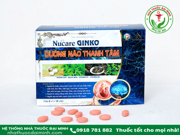 NUCARE GINKO DƯỠNG NÃO THANH TÂM - Hộp 6 vỉ x 10 viên - Hình ảnh 7