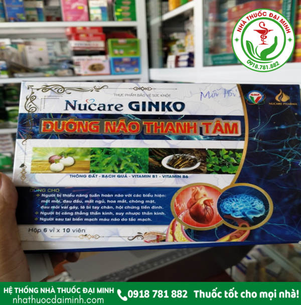 NUCARE GINKO DƯỠNG NÃO THANH TÂM - Hộp 6 vỉ x 10 viên - Hình ảnh 6