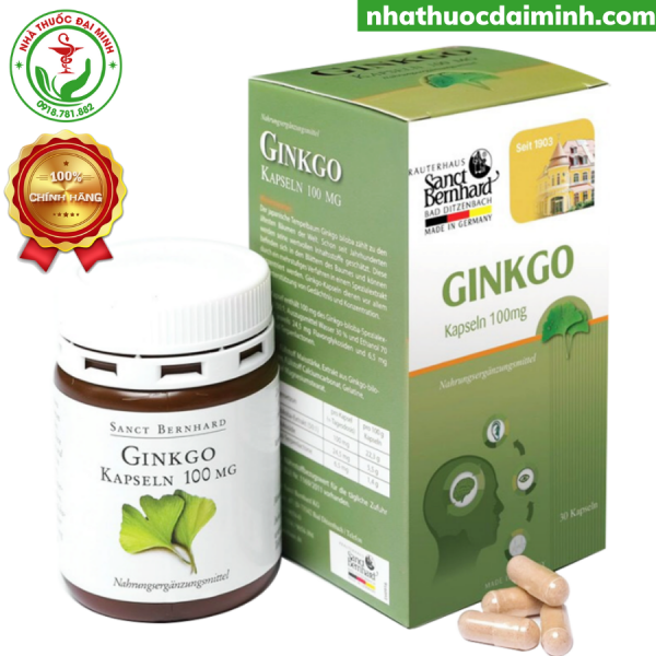 Viên Uống Bổ Não Ginkgo Kapseln - Giúp Tăng Cường Trí Nhớ, Cải Thiện Đau Đầu Và Đau Nửa Đầu