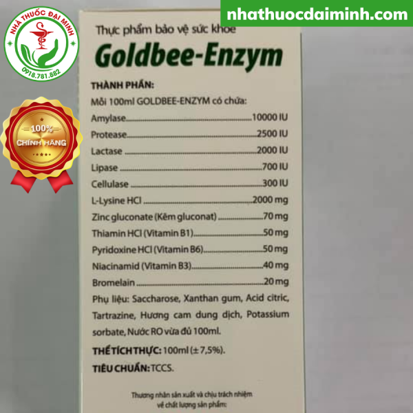 GOLDBEE ENZYM LỌ 100ML - - Hình ảnh 4