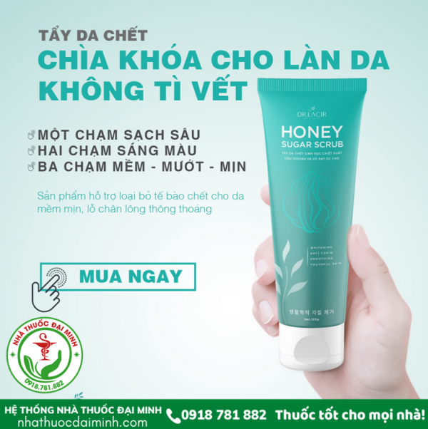 HONEY SUGAR SCRUB DR LACIR – KEM TẨY DA CHẾT SINH HỌC - Hình ảnh 3