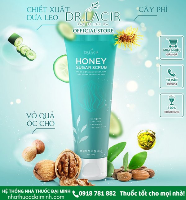 HONEY SUGAR SCRUB DR LACIR – KEM TẨY DA CHẾT SINH HỌC - Hình ảnh 2