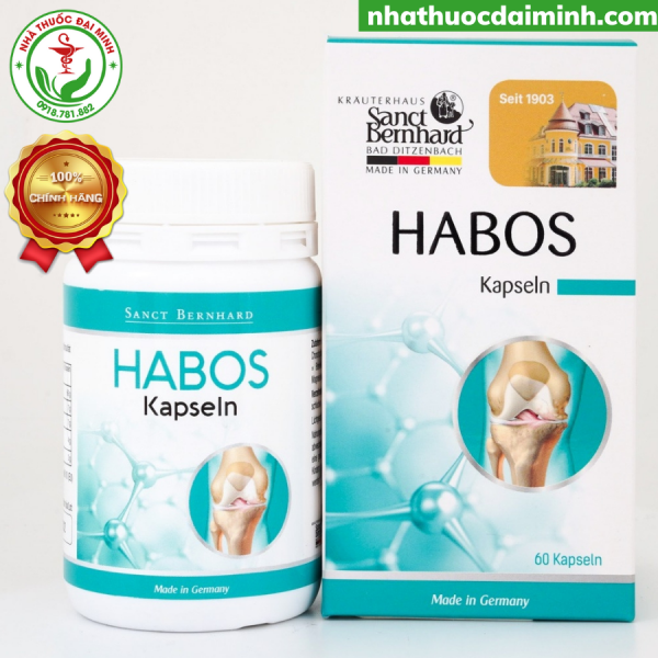 HABOS KAPSELN LỌ 60 VIÊN - TĂNG CƯỜNG SỨC MẠNH XƯƠNG KHỚP