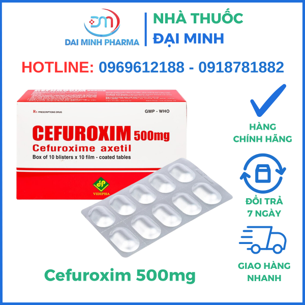 Thuốc Kháng Sinh CEFUROXIM 500mg