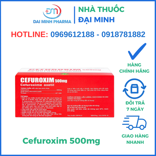 Thuốc Kháng Sinh CEFUROXIM 500mg - Hình ảnh 3