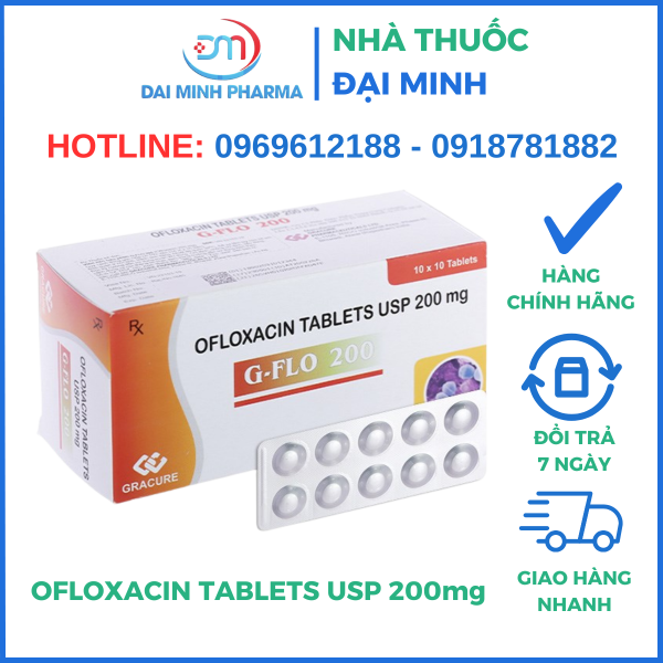 Thuốc Kháng Sinh OFLOXACIN TABLETS USP 200mg