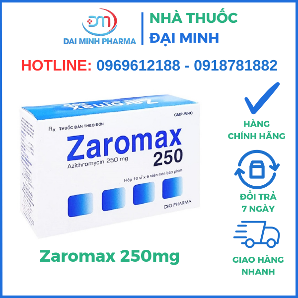 Thuốc Kháng Sinh Zaromax 250mg