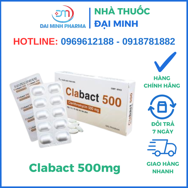 Thuốc Kháng Sinh Clabact 500mg