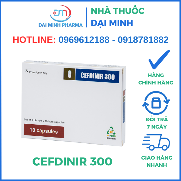 Thuốc Kháng Sinh CEFDINIR 300mg