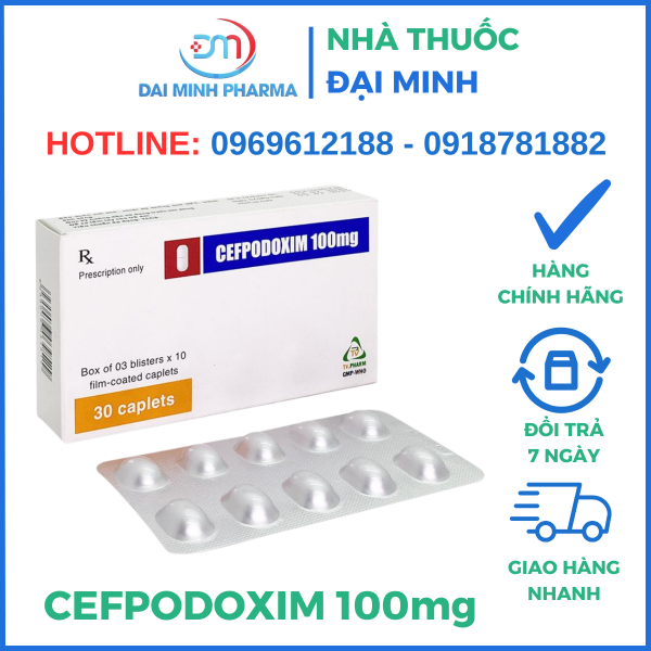 Thuốc Kháng Sinh Cefpodoxim 100mg