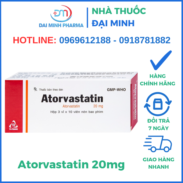 Thuốc Atorvastatin 20mg - Hình ảnh 2