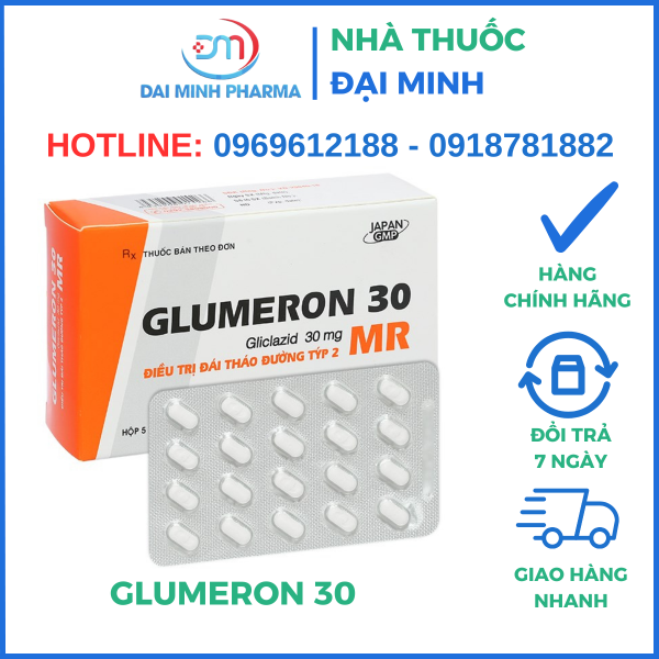 Glumeron 30mg Hộp 100 Viên - Điều Trị Bệnh Đái Tháo Đường Type 2