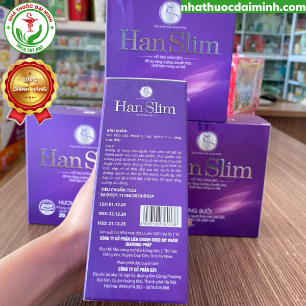 Han Slim (Hộp 20 Ống) - Hỗ Trợ Giảm Cân, Giảm Mỡ Thừa - Hình ảnh 4