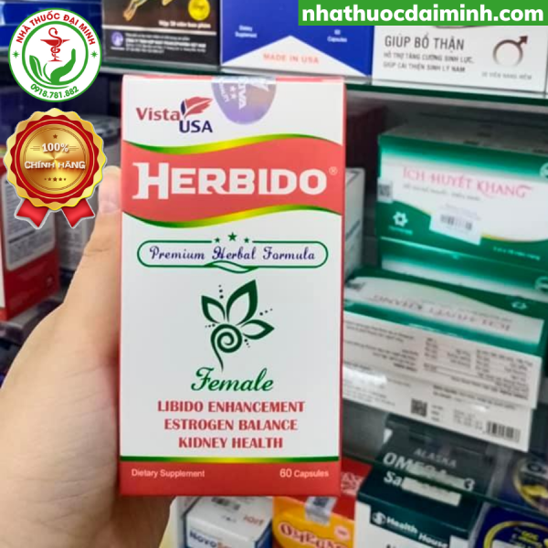 Herbido Lọ 60 Viên – Bổ Thận, Tăng Cường Sinh Lý Nữ - Hình ảnh 3